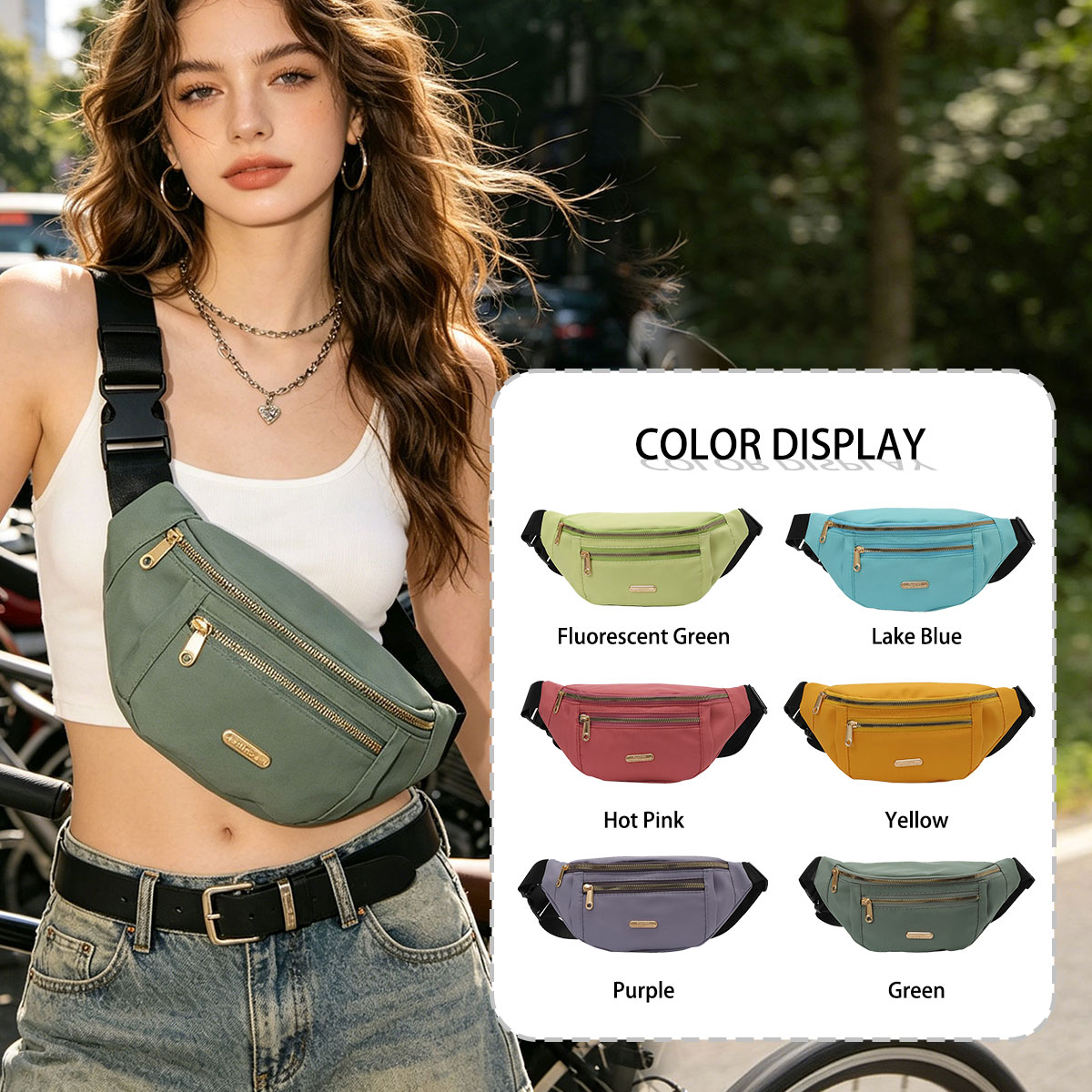 Cycling Commute Bag - Fashion Casual Solid Color Women's Chest