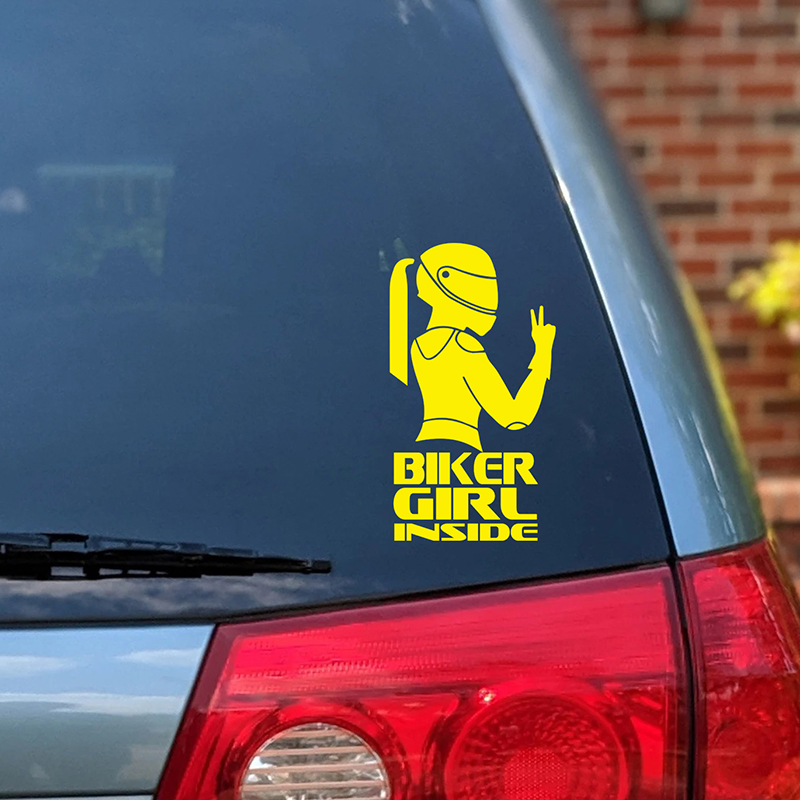 Cycling Quote - Biker Girl Inside Vinyl Sticker Biker