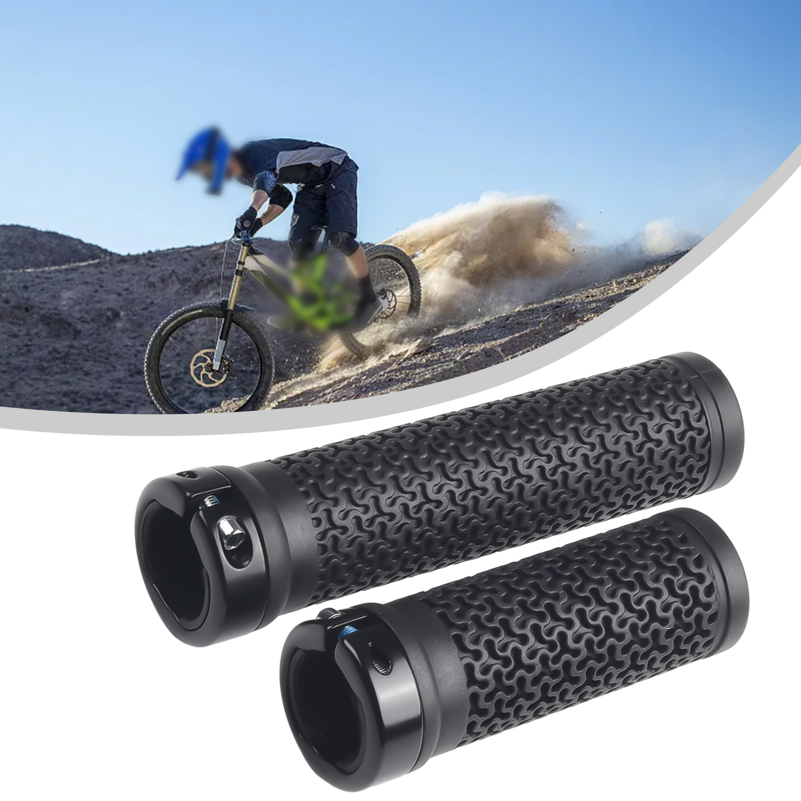 Commuter Bike Lock - 1 Pair Bicycle Handle Soft Rubber