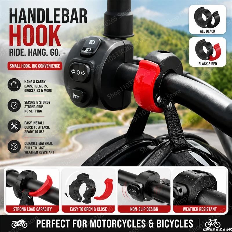 Cycling Commute Bag - Heavy Duty Motorcycle Bike Handlebar Hook