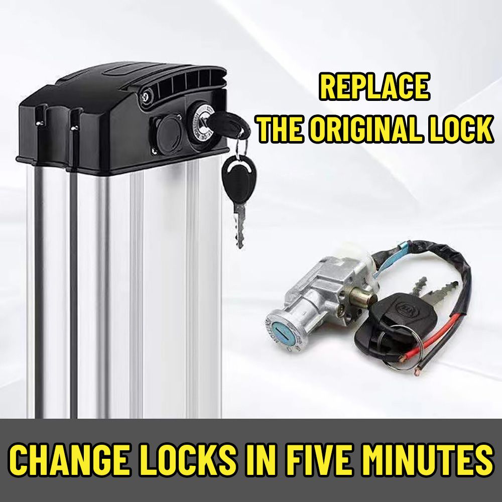 Commuter Bike Lock - E-Bike Battery Lock With 2 Keys