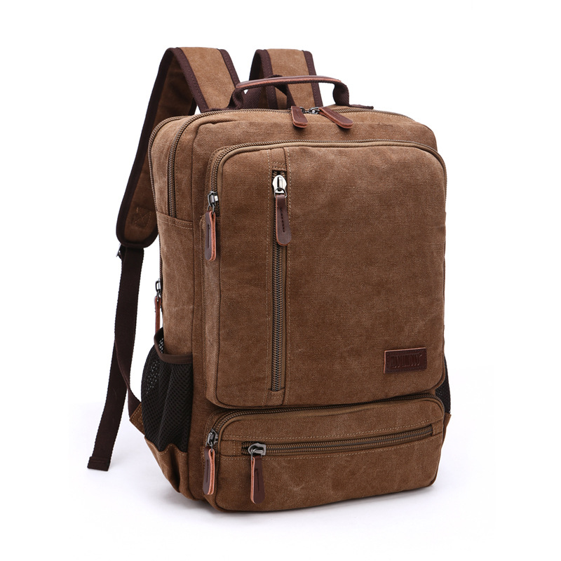 Cycling Commuter Backpack - Vintage Canvas Backpack Men Large Capacity