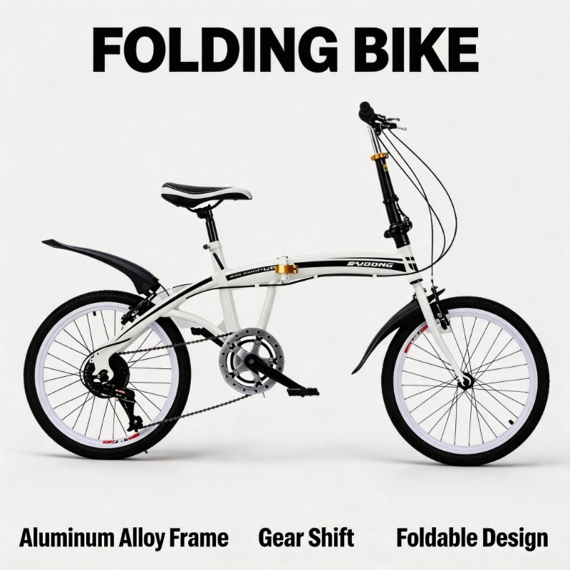 Commuter Biking - 20 Inch Folding Bicycle - Compact