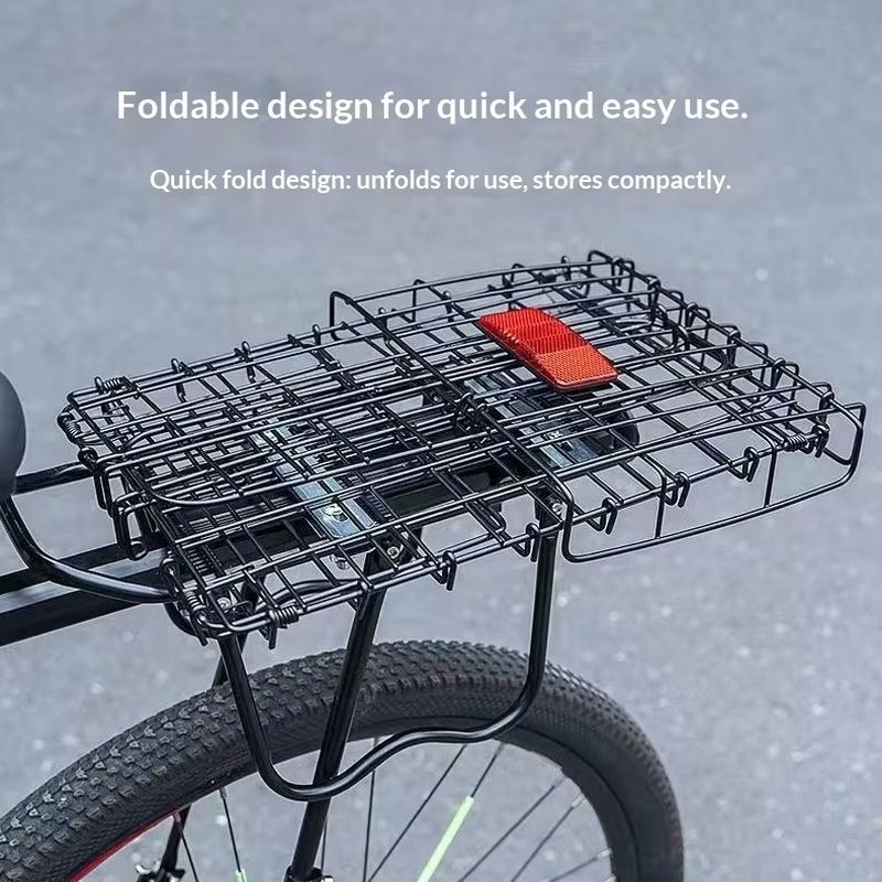 Cycling Commuter Backpack - Foldable Bicycle Rear Basket Large Capacity