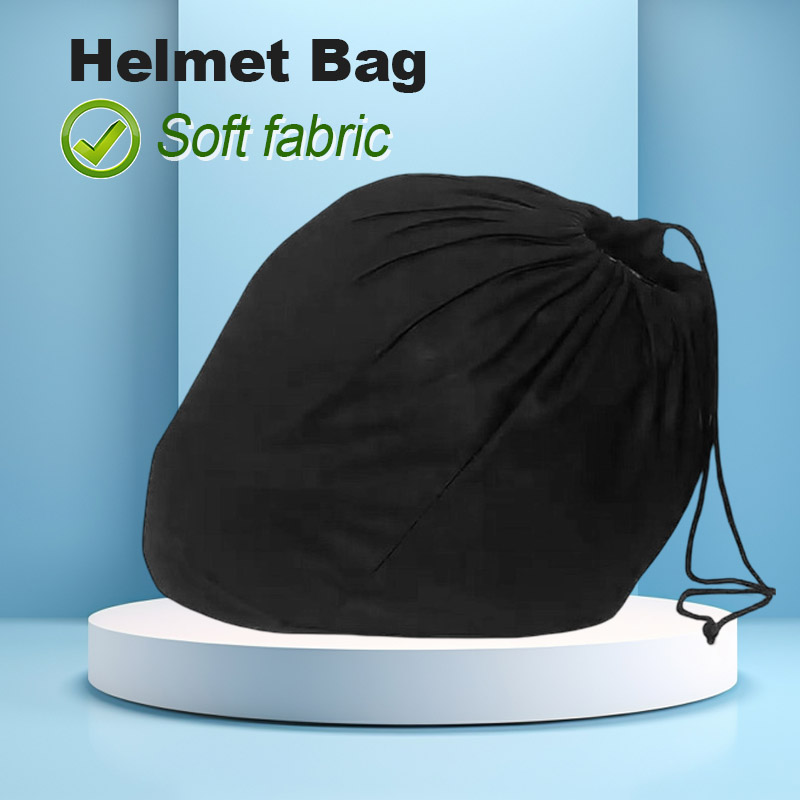 Cycling Commute Bag - Soft Helmet Bag Plush Drawstring Pocket