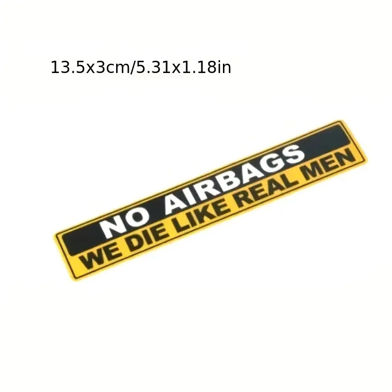 2pcs Caution NO AIRBAGS We Die - Cycling Quote review and price