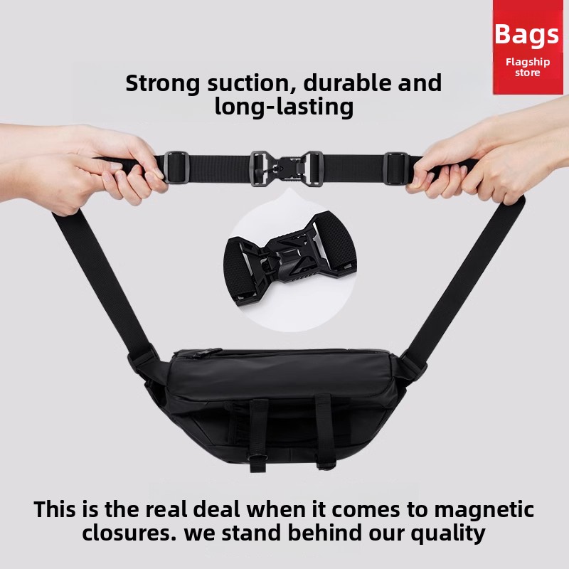 Magnetic Buckle Men Crossbody  - Cycling Commute Bag review and price